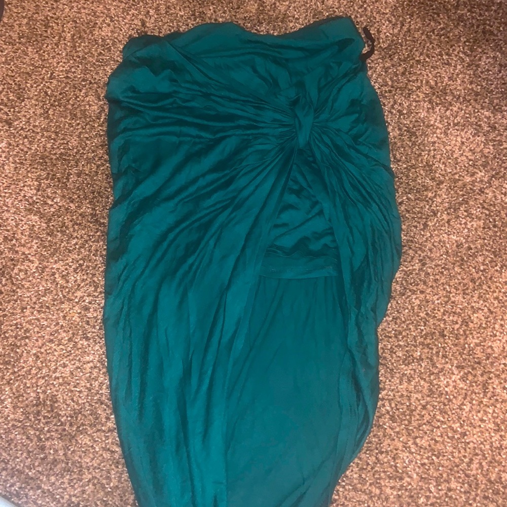 Turquoise skirt (long from one side and short from the other) size L WINDSOR